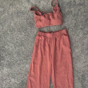 Abercrombie & Fitch 2 piece coral outfit - Size M